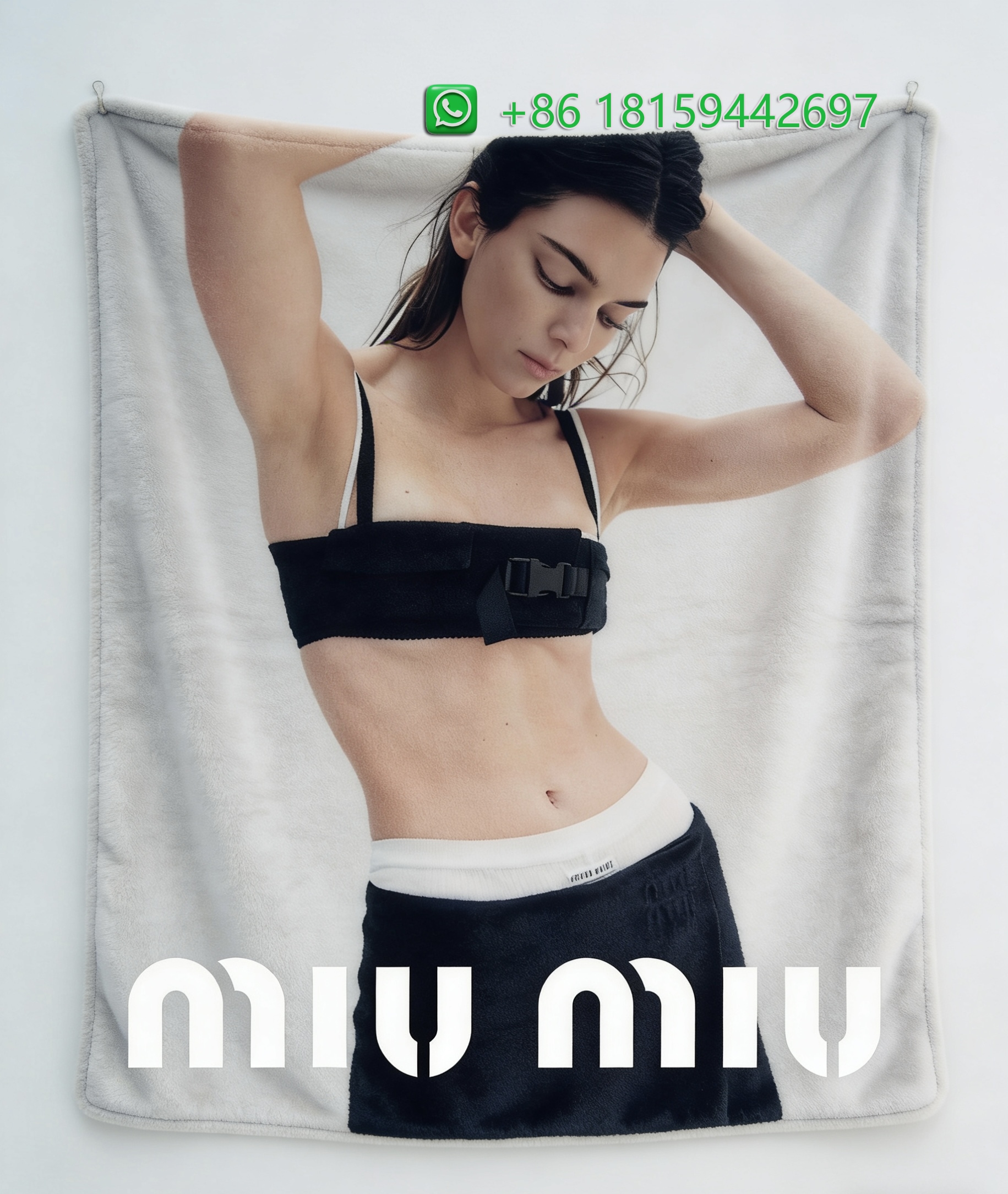 Miumiu Throw Blankets